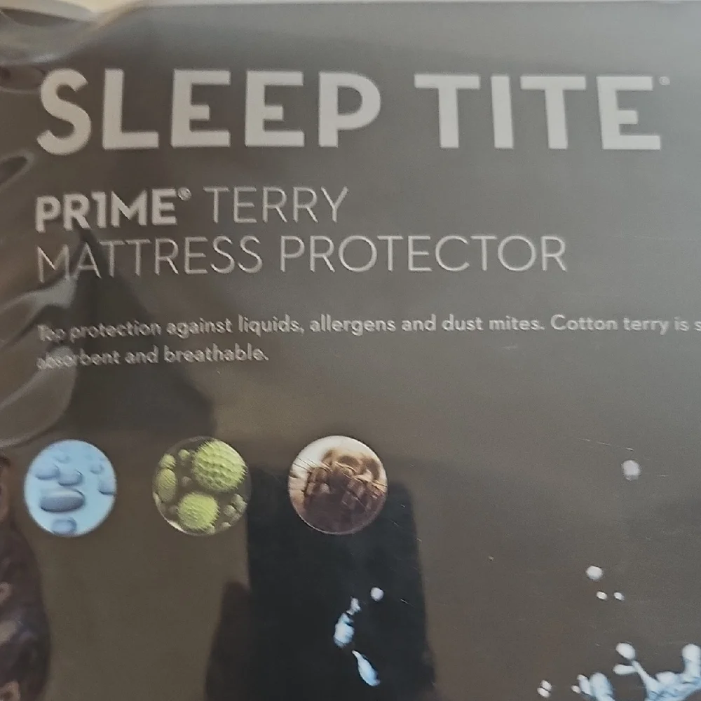Not used Sleep Tite prime terry Mattress Protector SPLIT KING universal fit